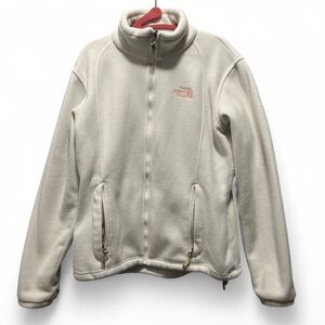 The North Face Women's Creamy White Fleece Zip Up Jacket